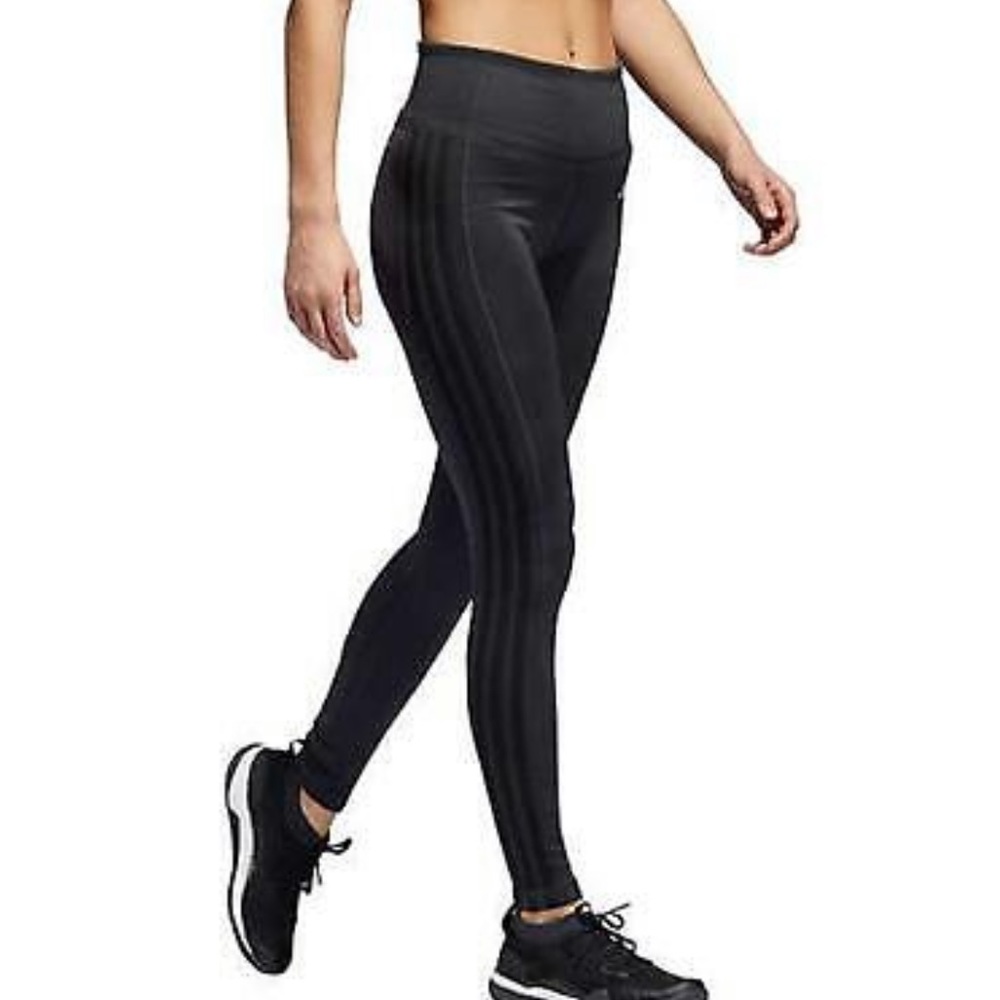 NWT Adidas 3 Stripe Climalite Tights